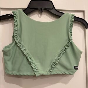 Tiger Friday Dancewear Mint Green Ruffle Dance Top